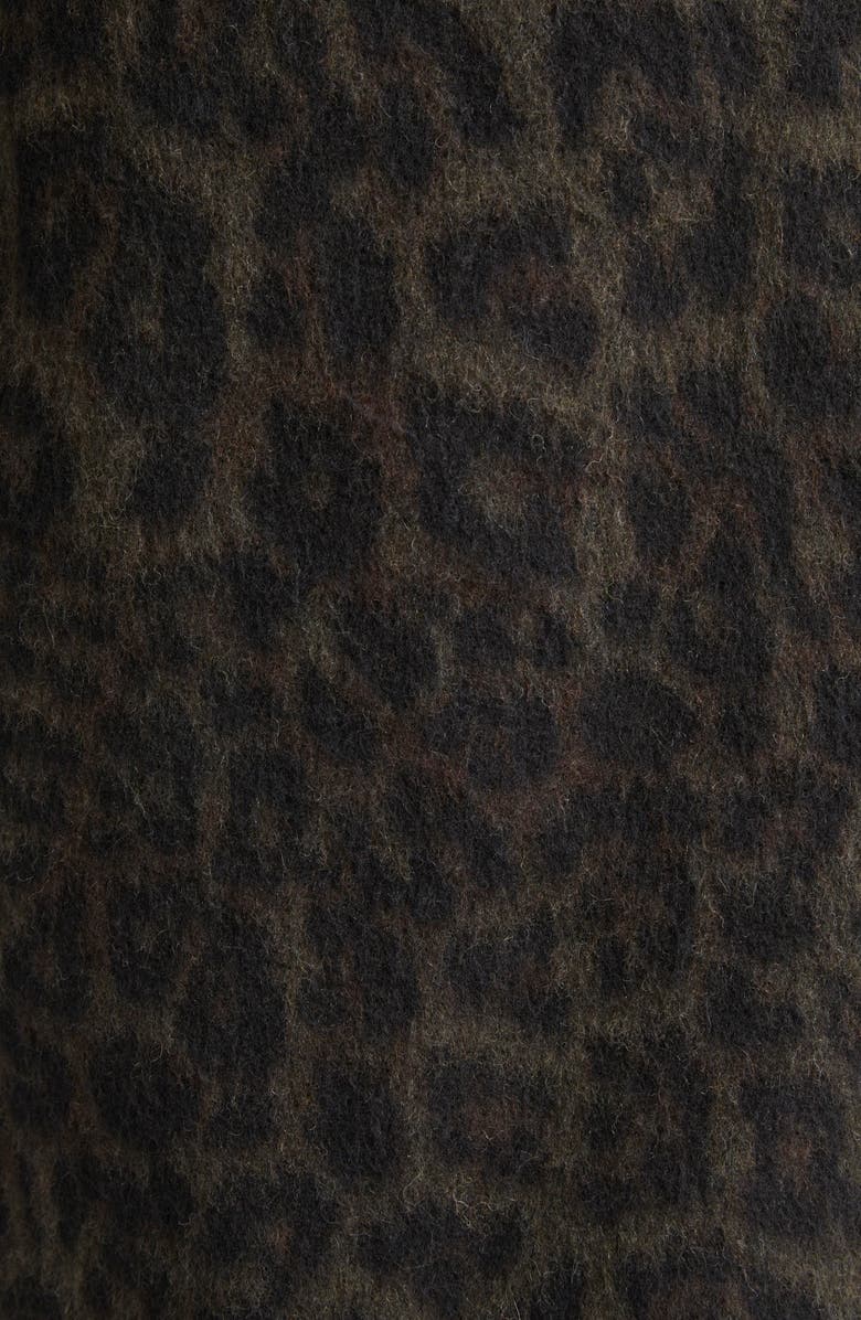 Ramy Brook Joan Animal Print Coat, Alternate, color, Deep Olive Animal