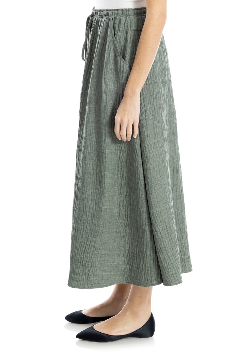 MAX STUDIO Textured Crop Maxi Skirt, Alternate, color, Moss