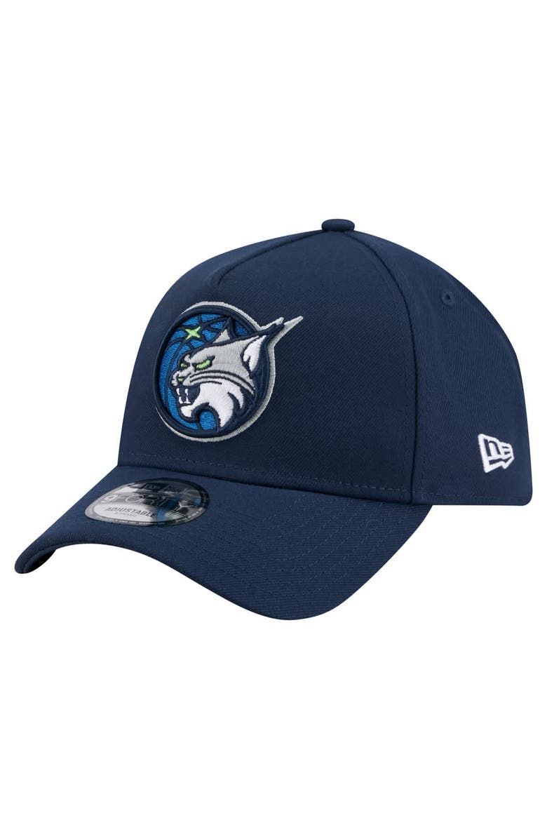 New Era Men's New Era Navy Minnesota Lynx Core Logo A-Frame 9FORTY Adjustable Hat, Main, color, Navy