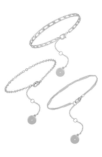 Vince Camuto Set Of 3 Chain Bracelets In Metallic
