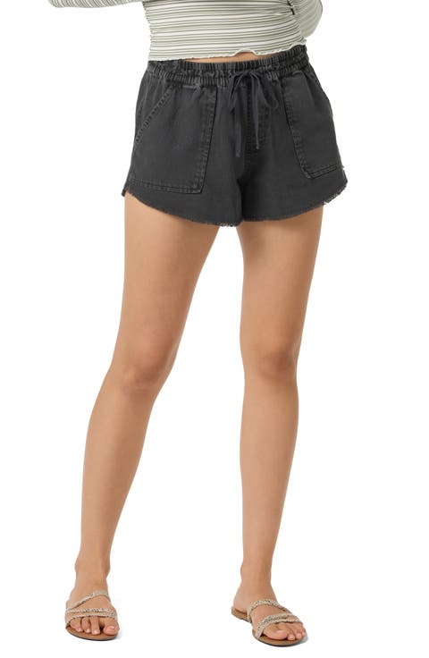 Sevie Drawstring Cotton Twill Shorts