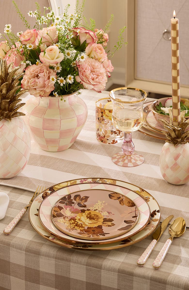 MACKENZIE CHILDS Rosy Check Bistro 5-Piece Place Setting, Alternate, color, Rosy
