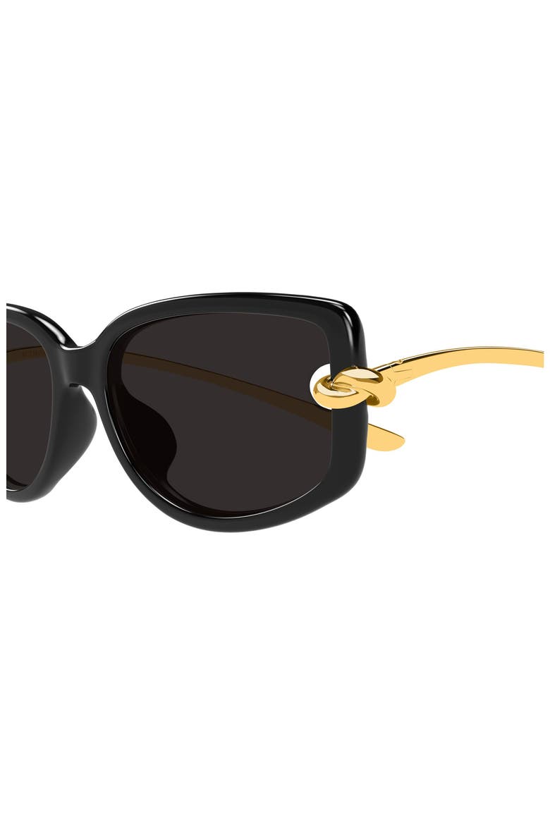 BV1440SA Rectangle Sunglasses, Alternate, color, BLACK