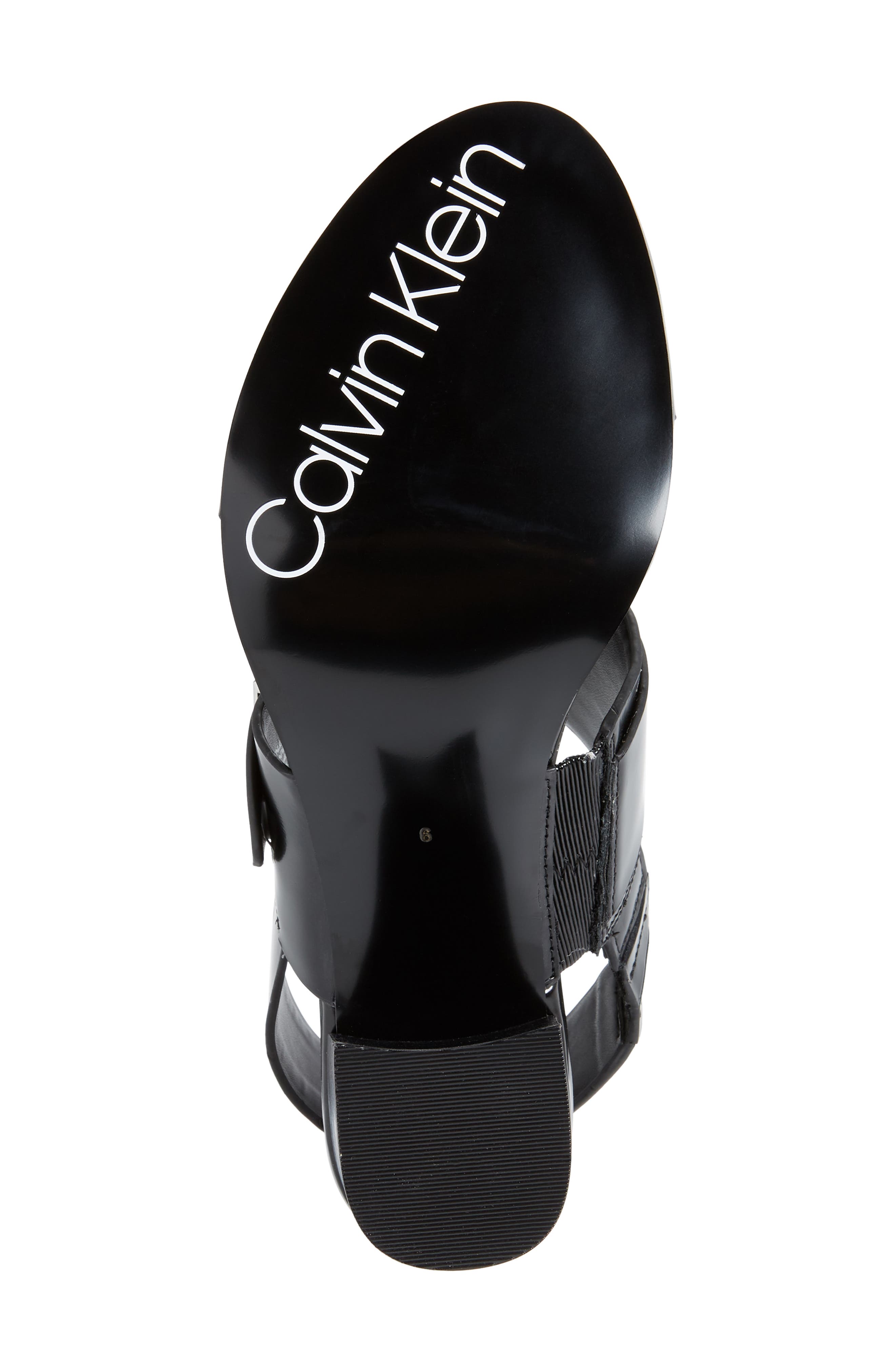 Carlita Strap Sandal, Alternate, color, BLACK LEATHER