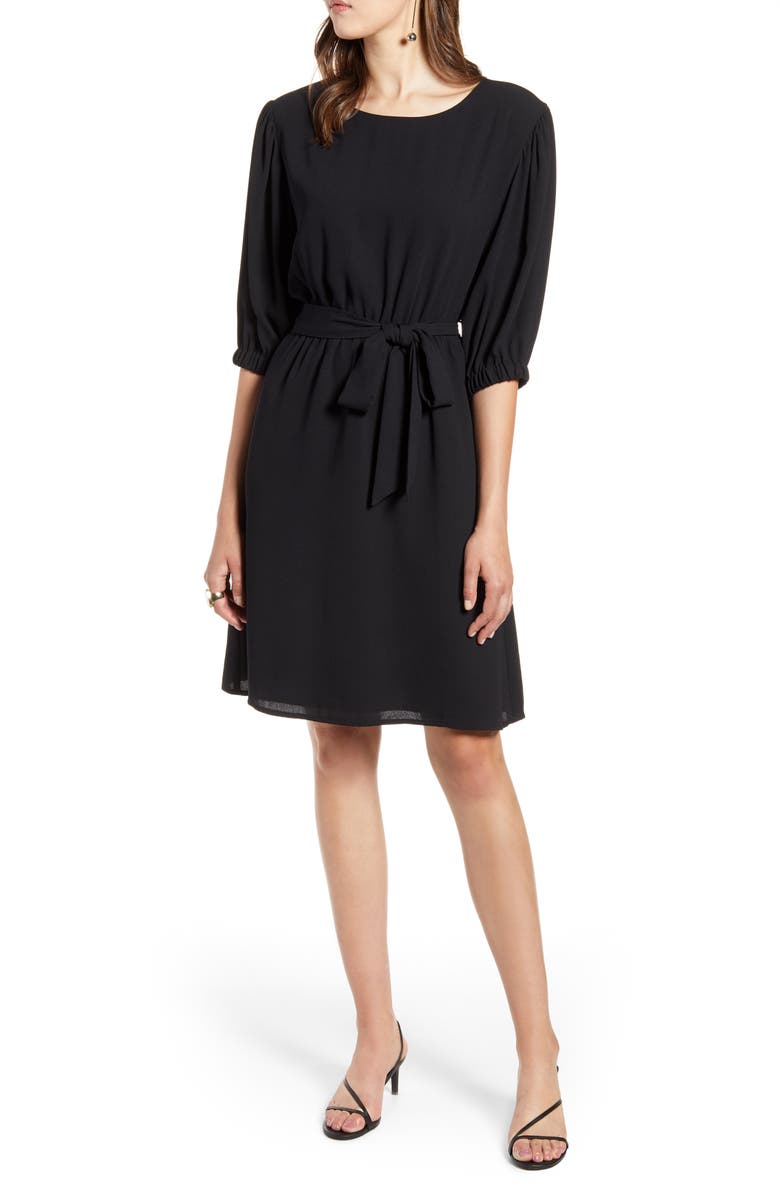 Halogen<sup>®</sup> Tie Waist Dress, Main, color,