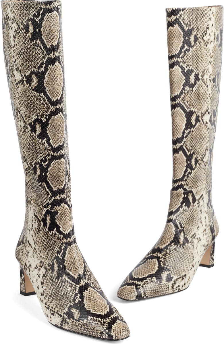 LK Bennett Margarite Knee High Boot, Alternate, color, Black Multi