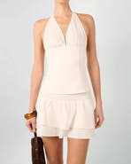 WeWoreWhat Halter Neck Corset Top