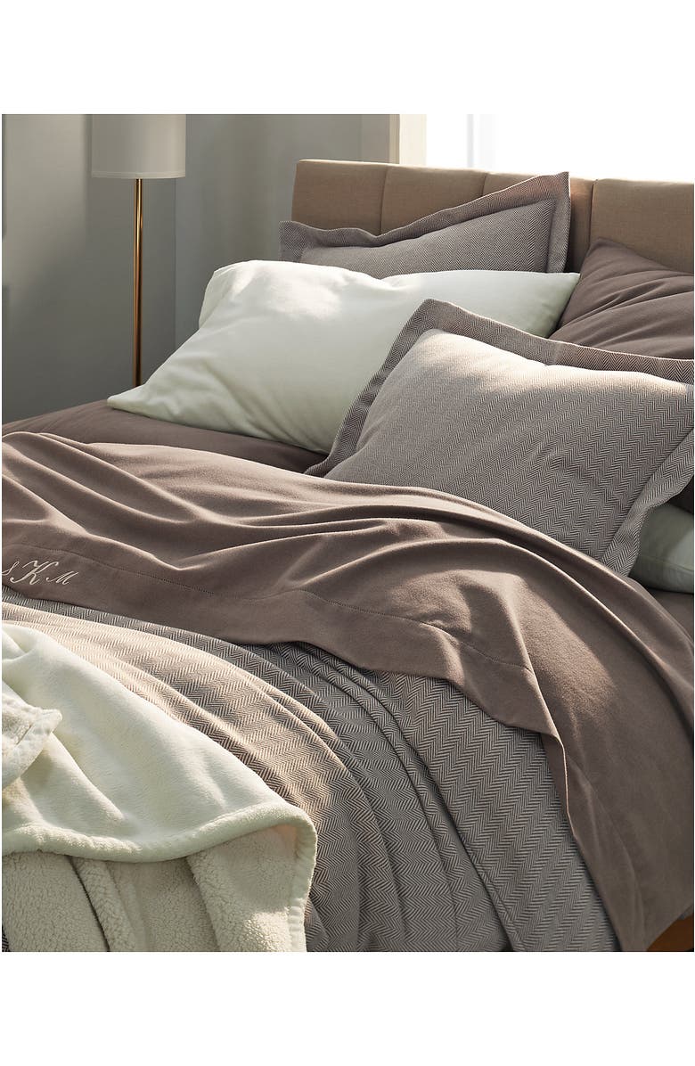 Lands' End Luxe Flannel Printed Duvet Cover, Alternate, color, 