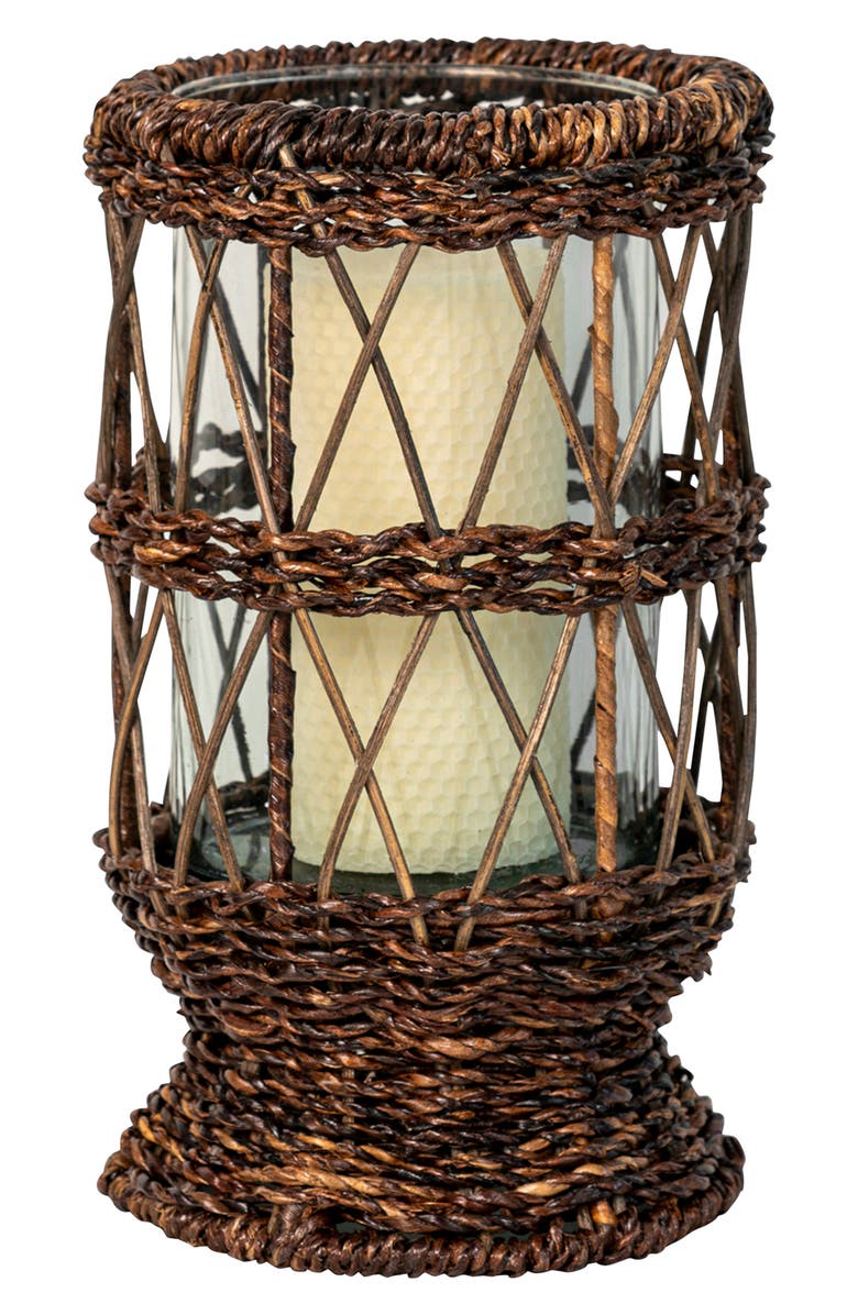 Juliska Devon Willow Large Hurricane Vase, Alternate, color, Brown