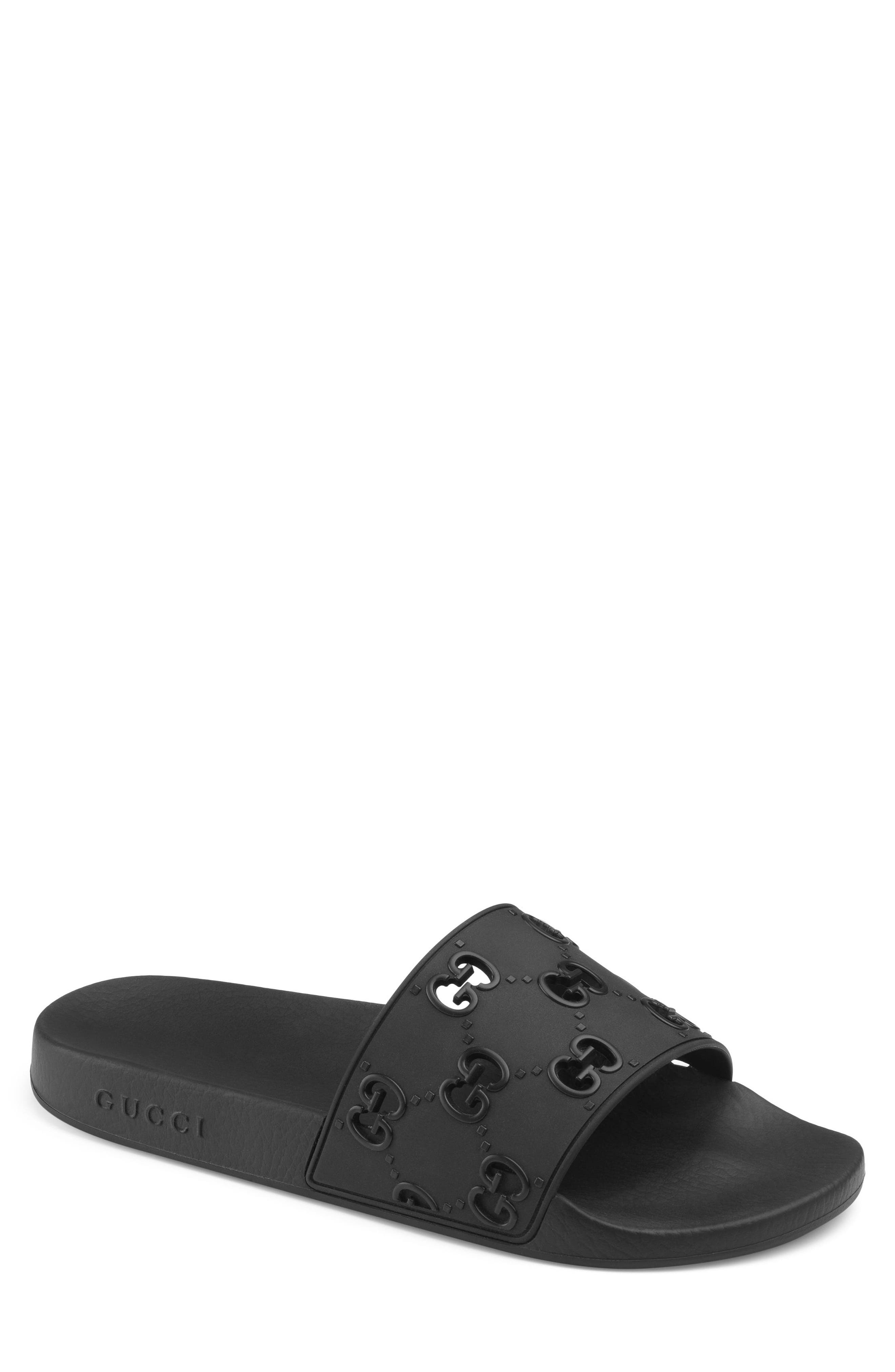 Slide Sandal, Main, color, BLACK