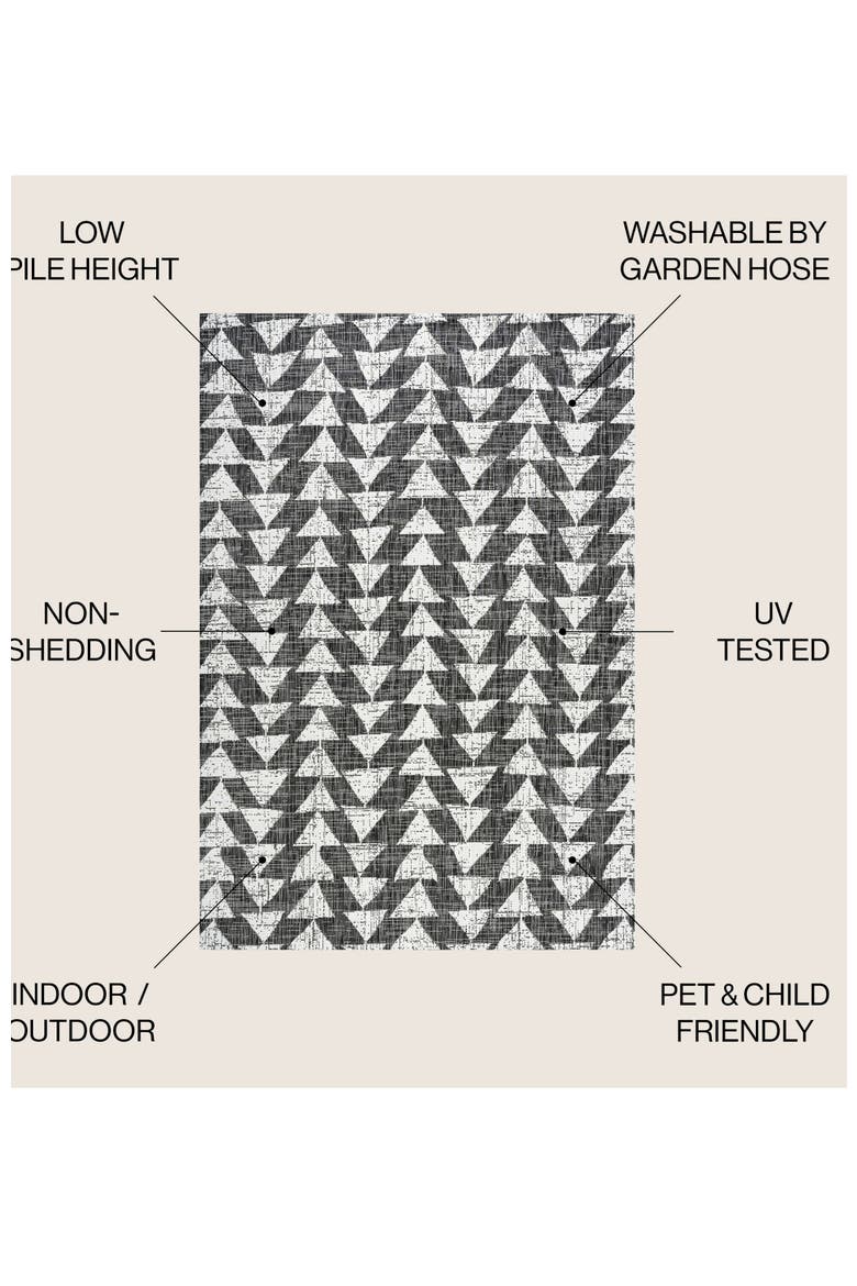Andratx Modern  Geometric Indoor/Outdoor Area Rug, Alternate, color, Black/Ivory