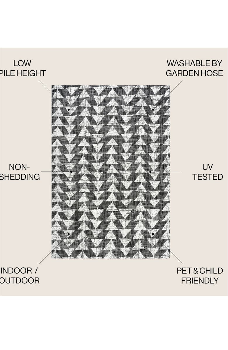 JONATHAN Y Andratx Modern  Geometric Indoor/Outdoor Area Rug, Alternate, color, Black/Ivory