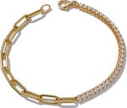Mark Henry Half & Half Diamond & Chunky Link Bracelet