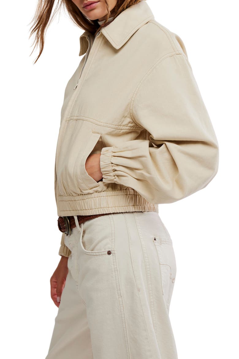 Birdie Cotton Bomber Jacket, Alternate, color, PUFF PASTRY