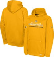 FANATICS Youth Fanatics Gold Nashville Predators Authentic Pro Rink Raglan Hoodie