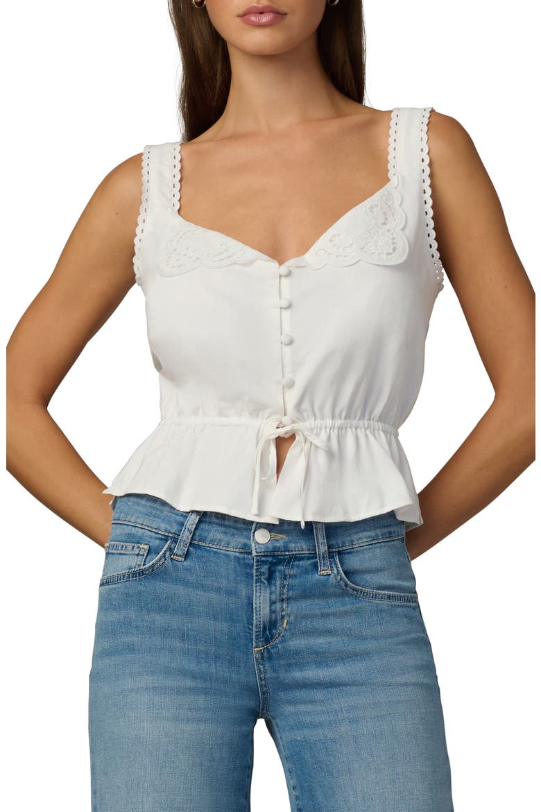 The Margot Sleeveless Peplum Top, Main, color, WHITE