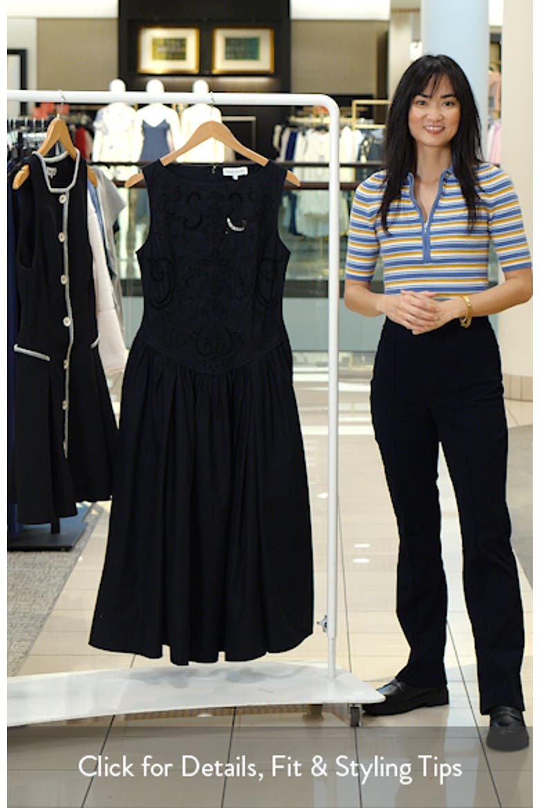 Embroidered Broderie Anglaise Midi Dress video