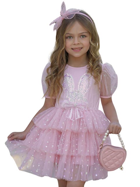 Girls Bunny Magic Easter Pink Tutu Dress (Toddler, Little Kid & Big Kid)
