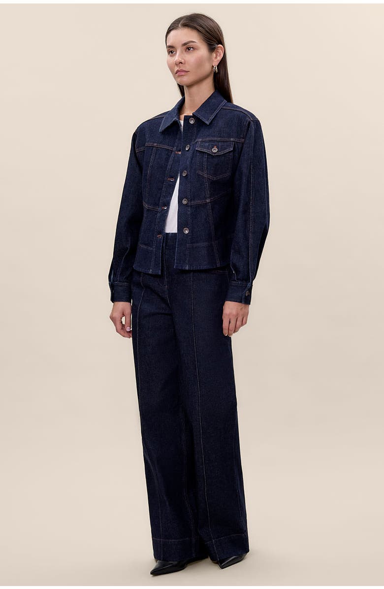 Rebecca Taylor Carmen Denim Jacket, Alternate, color, Carmen Indigo