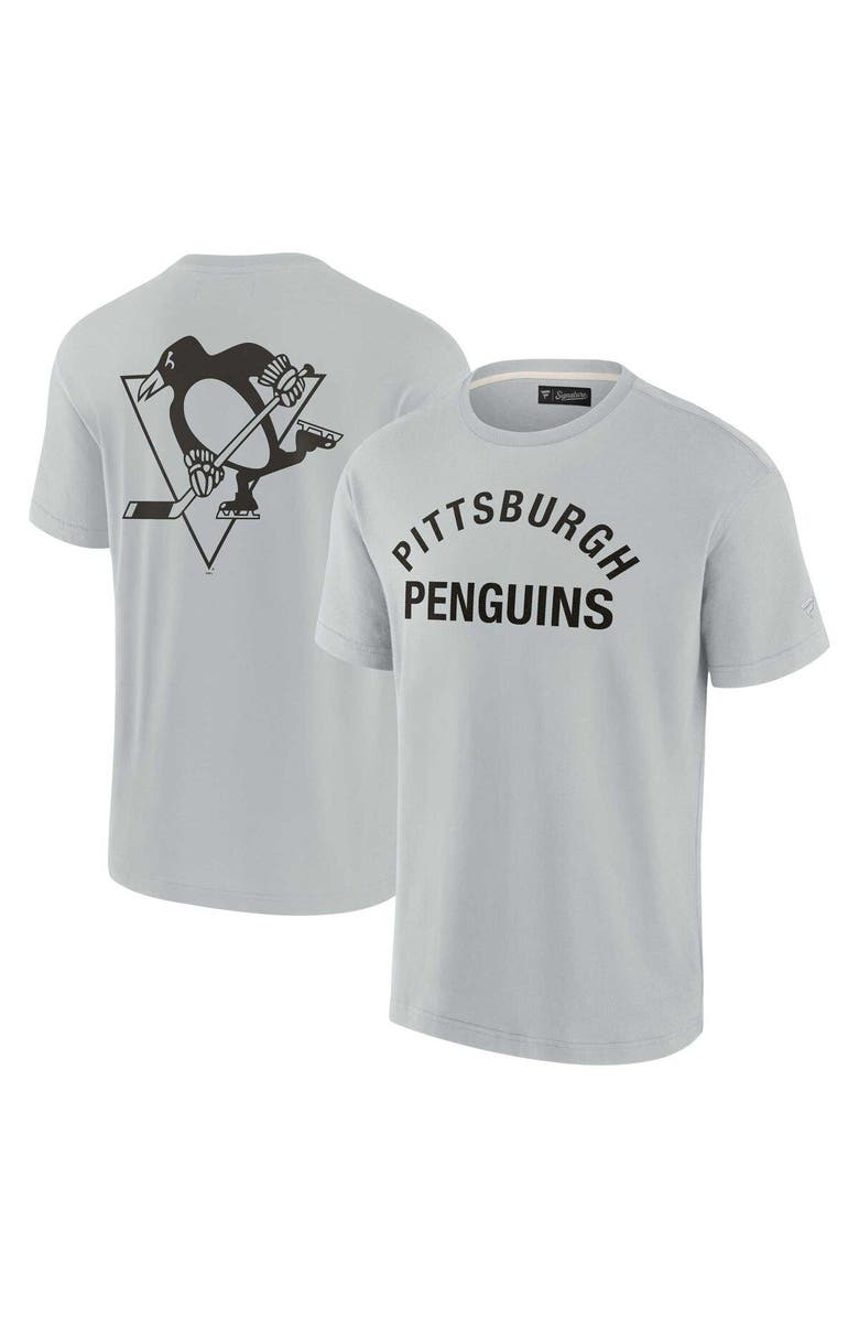 Fanatics Signature Unisex Fanatics Signature Gray Pittsburgh Penguins Elements Super Soft Short Sleeve T-Shirt, Alternate, color, Gray
