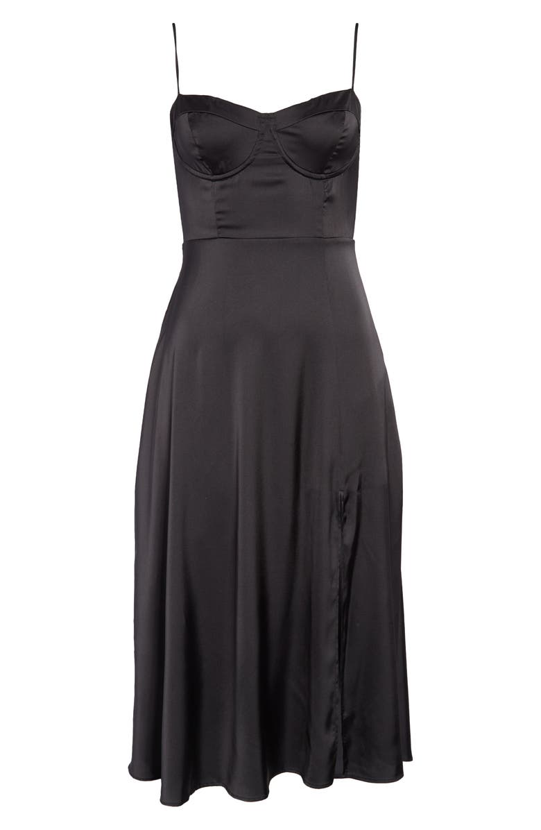 ASTR the Label Bustier Satin Dress, Alternate, color,