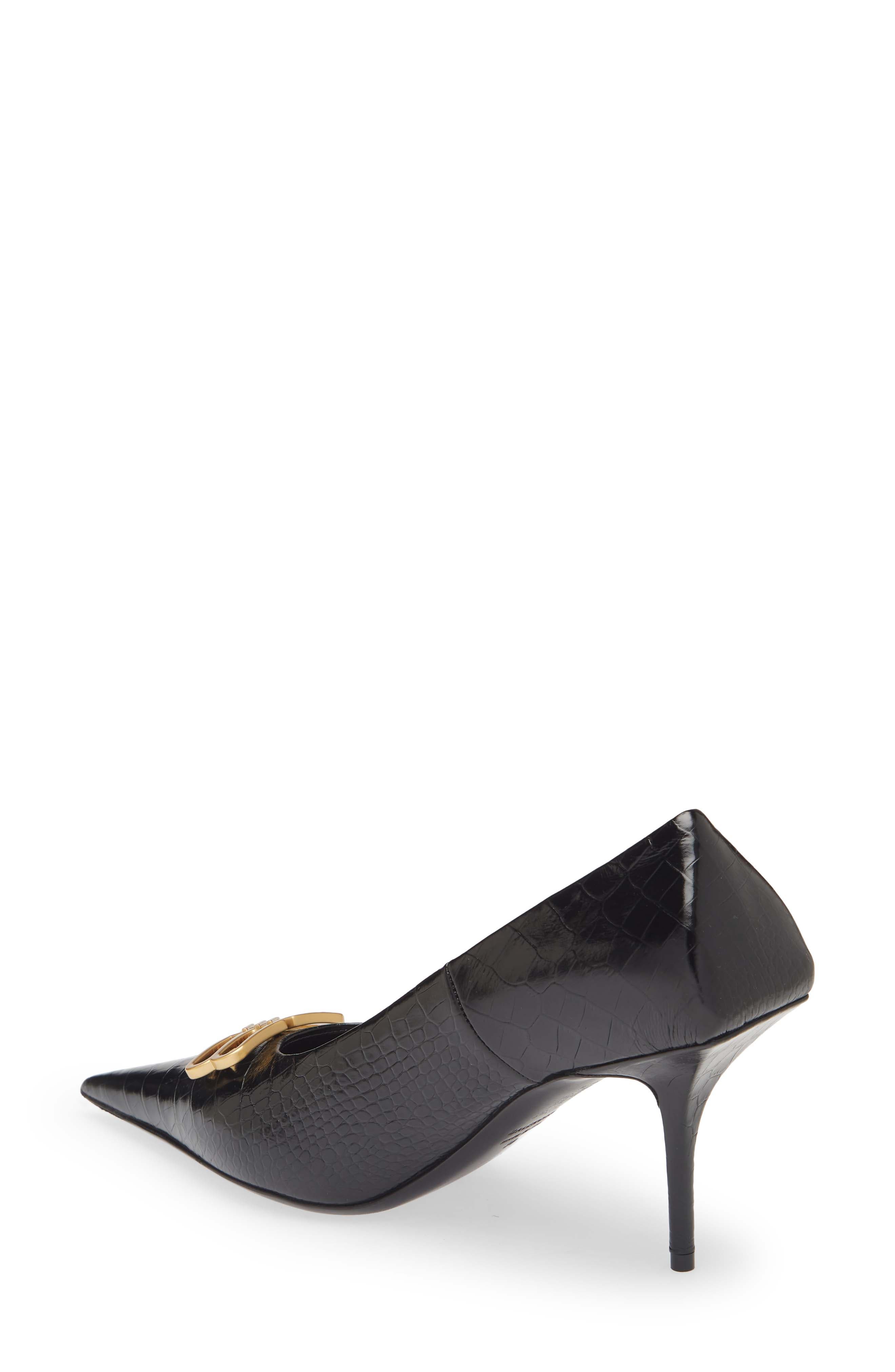 Balenciaga Knife BB Logo Pointed Toe Pump, Alternate, color, 