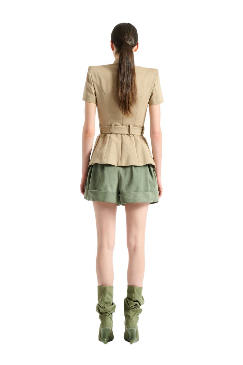 Belted gabardine Anthem jacket, Alternate, color, beige