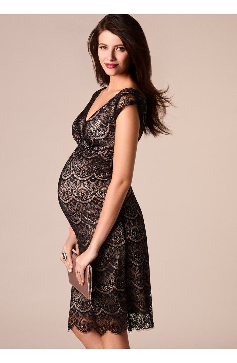 Tiffany Rose Maternity Imogen Maternity Shift Dress, Alternate, color, Black