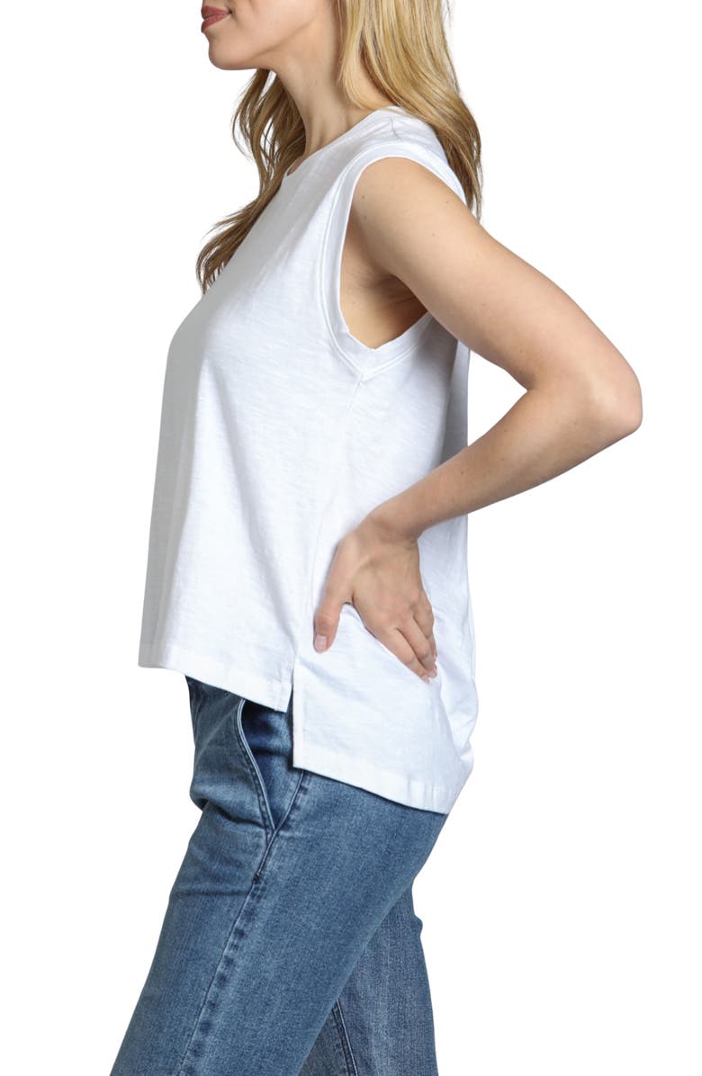 APNY High-Low Hem Muscle Tee, Alternate, color, White