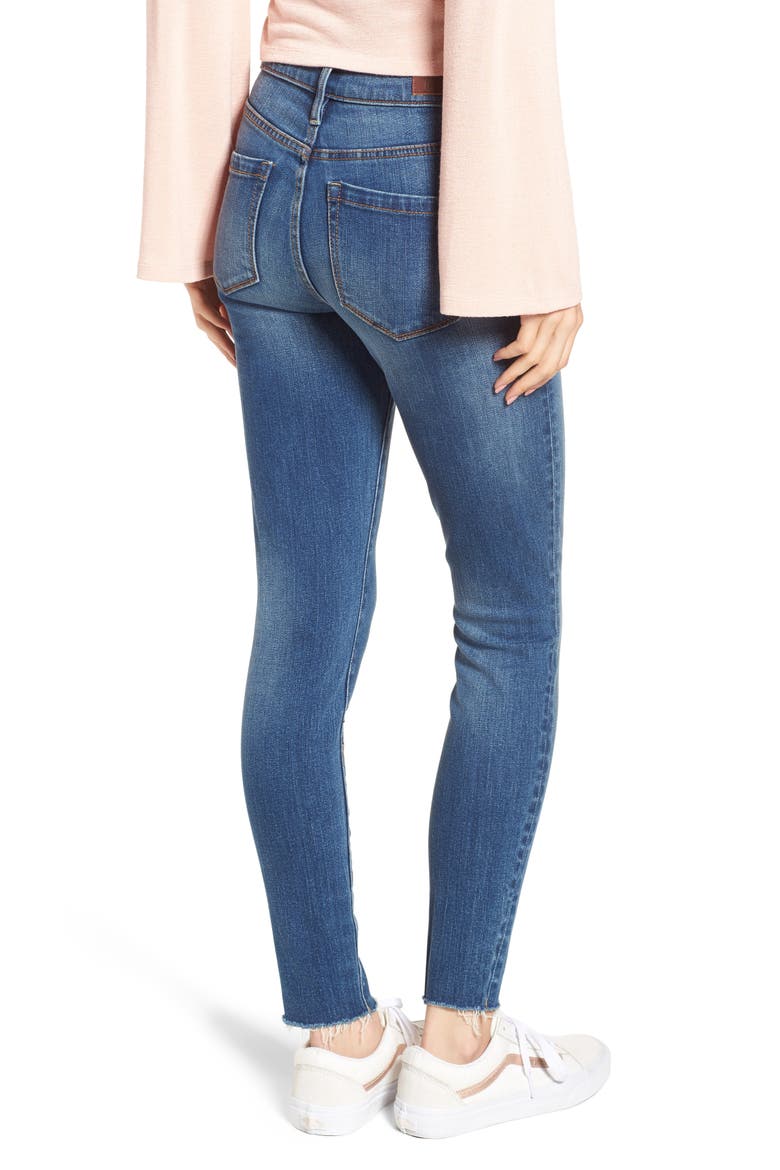 The Great Jones Raw Hem Skinny Jeans, Alternate, color, ONE SHADE UP MED WASH