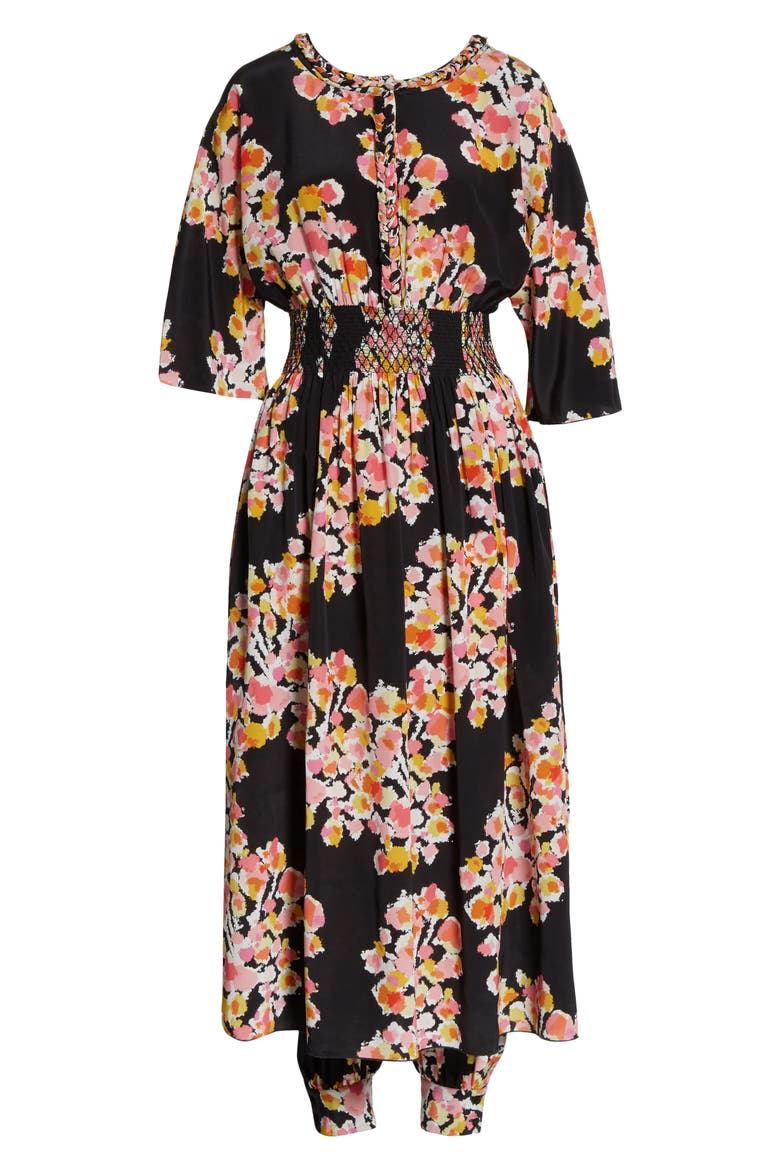Floral Silk Romper Dress, Alternate, color, PINK FLORAL BOUQUET