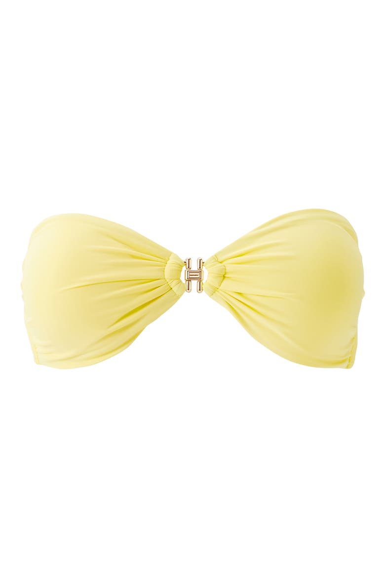 Istanbul Strapless Bikini Top, Alternate, color, YELLOW