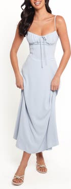 Petal & Pup Nadina Lace Up Back Midi Dress