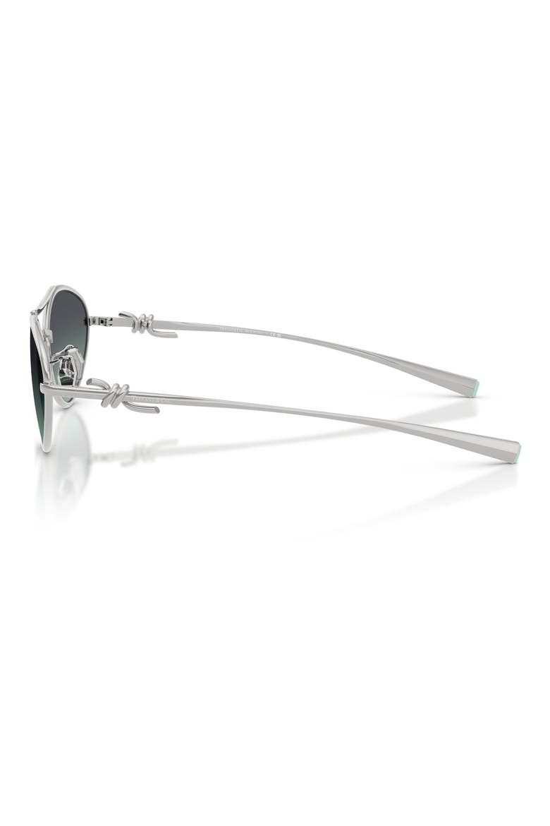 58mm Irregular Sunglasses, Alternate, color, SILVER / AZURE GRADIENT GREY
