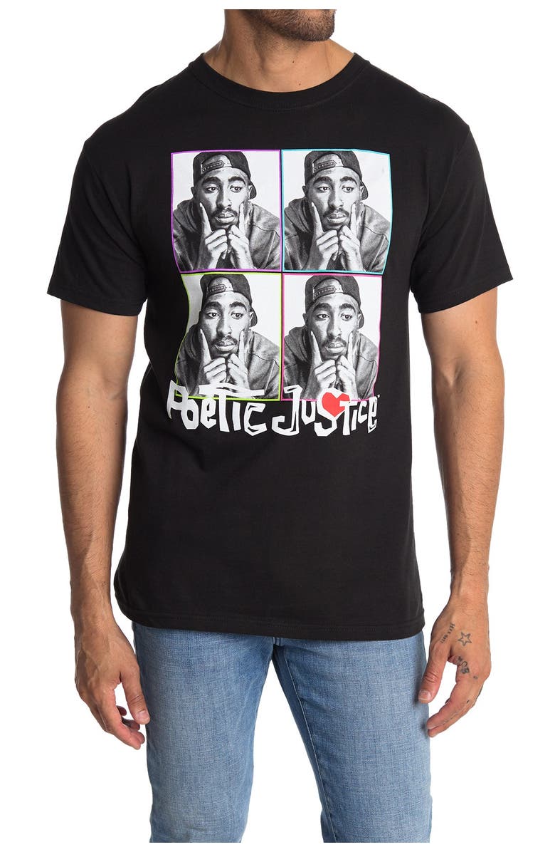 Philcos Poetic Justice Square Tupac Graphic T-Shirt, Main, color, 