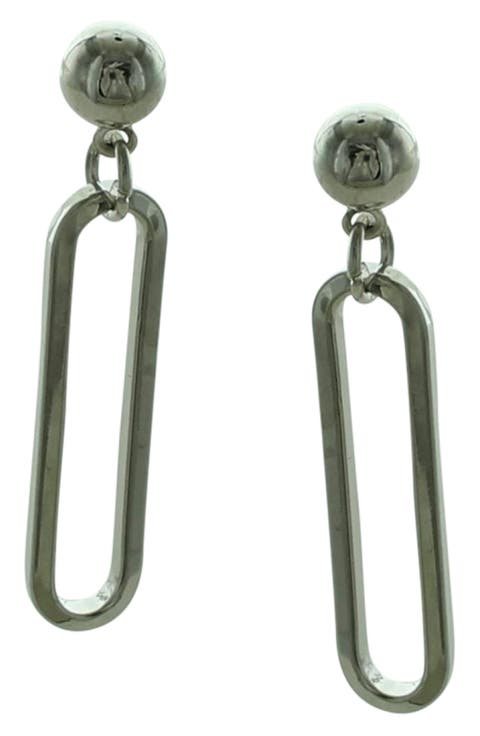 Paper Clip Link Drop Earrings