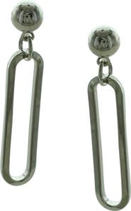 OLIVIA WELLES Paper Clip Link Drop Earrings