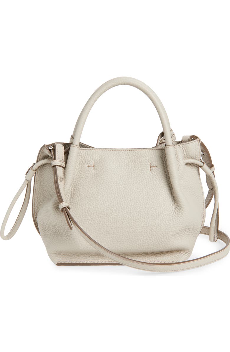 Tod's Small Buz Leather Bucket Bag, Alternate, color, Mastice