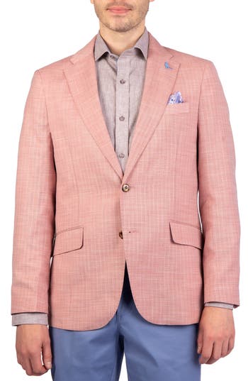 Tailorbyrd Dobby Sport Coat In Red