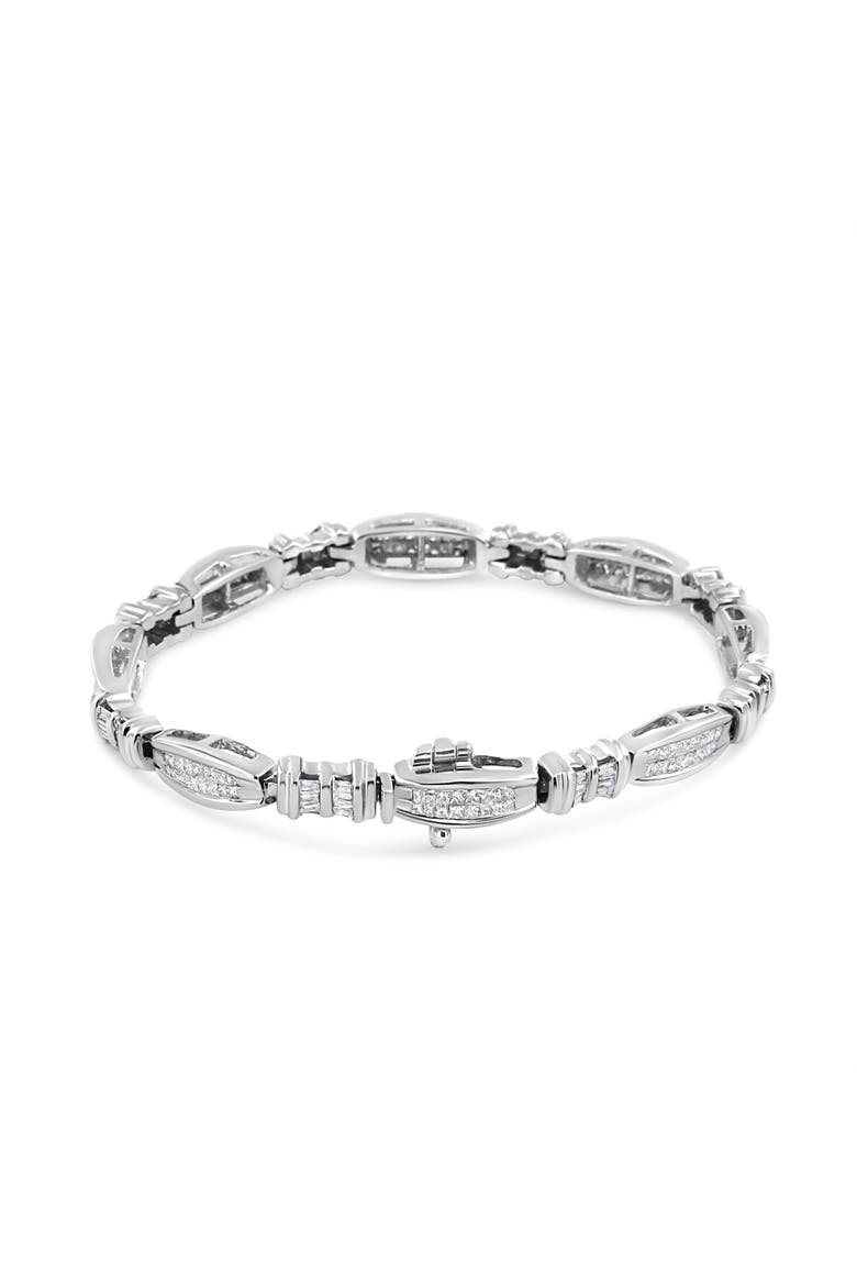 14K White Gold 2.0 Cttw Diamond Link Bracelet, Alternate, color, White