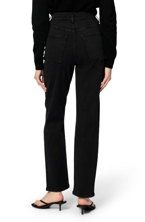 Warp & Weft Ase Stretch High Rise Straight Jean In Jet Black In Jet Black