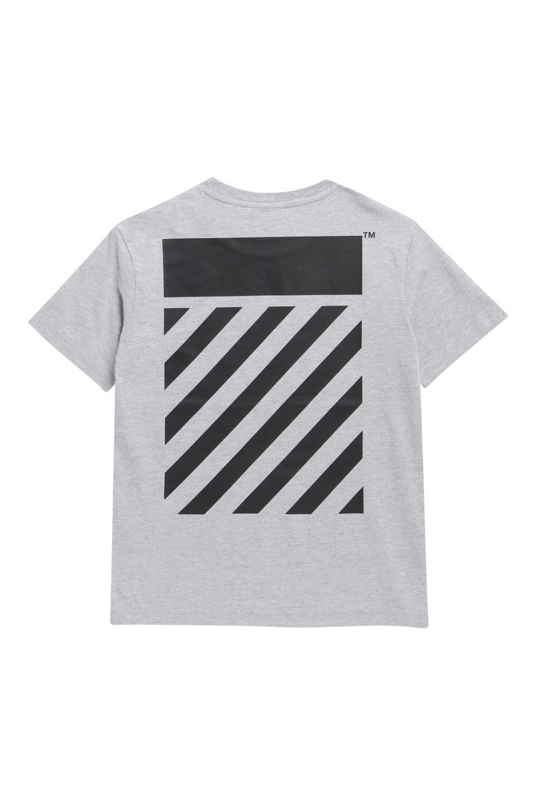 Kids' Diagonal Logo T-Shirt, Alternate, color, HEATHER GREY