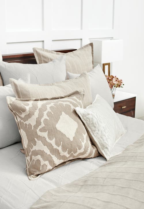 Elisabeth York Cleo Natural Throw Pillow, 20" X 20" In Gray