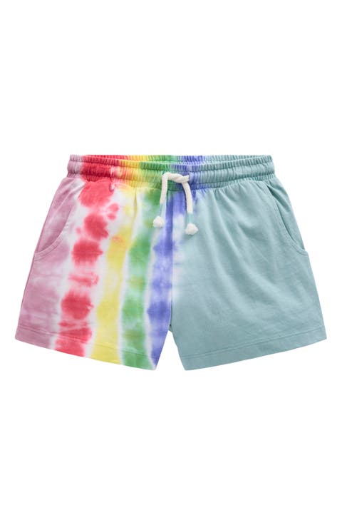Kids' Tie Dye Cotton Jersey Shorts
