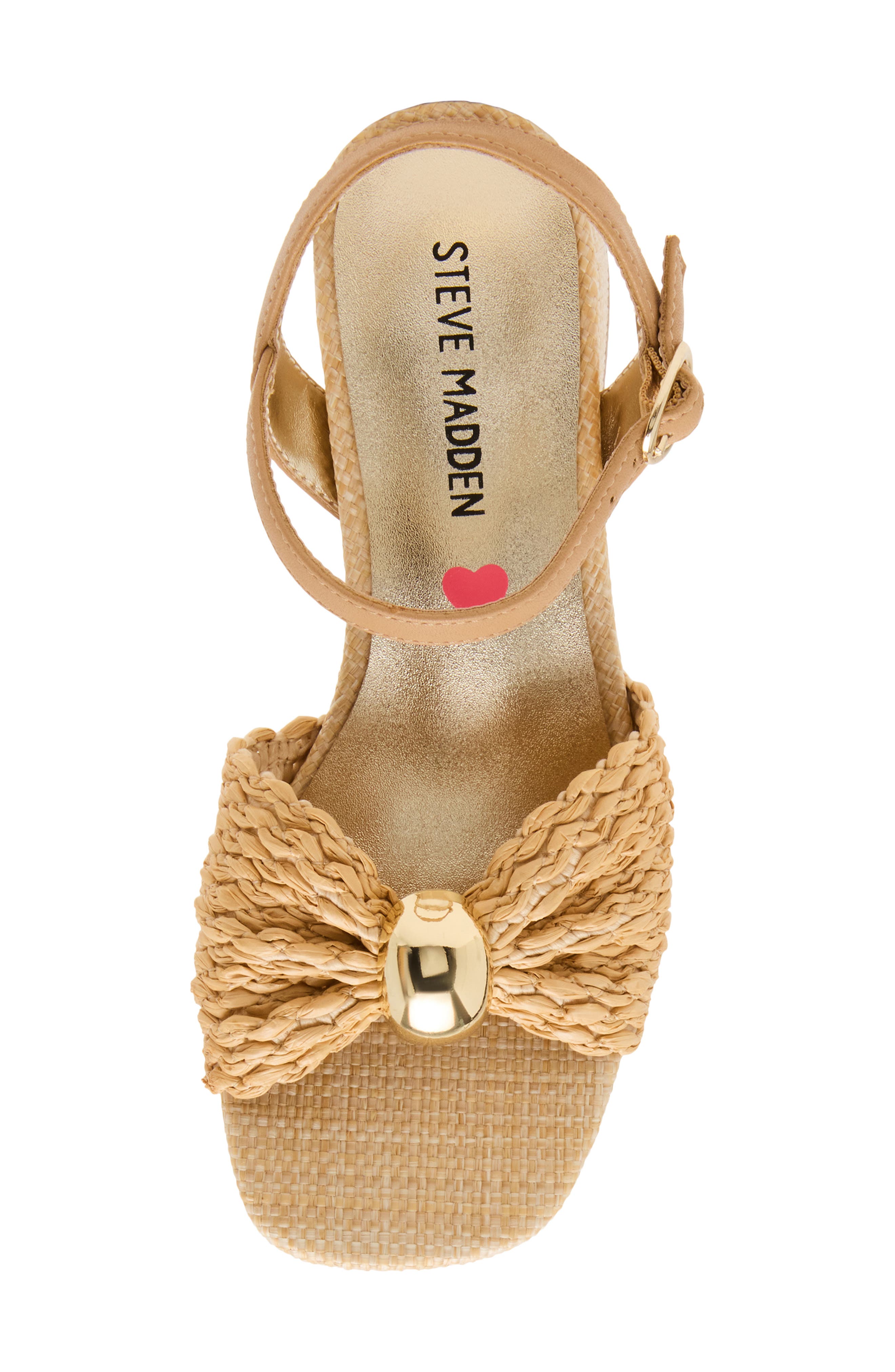 Steve Madden Kids' Jgolden Ankle Strap Sandal, Alternate, color, Natural Raffia