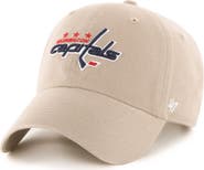 '47 Men's '47 Khaki Washington Capitals Logo Clean Up Adjustable Hat