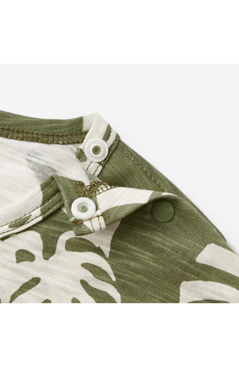 Milkbarn Slub Cotton Pocket Tee, Alternate, color, Island Leaf Silhouette