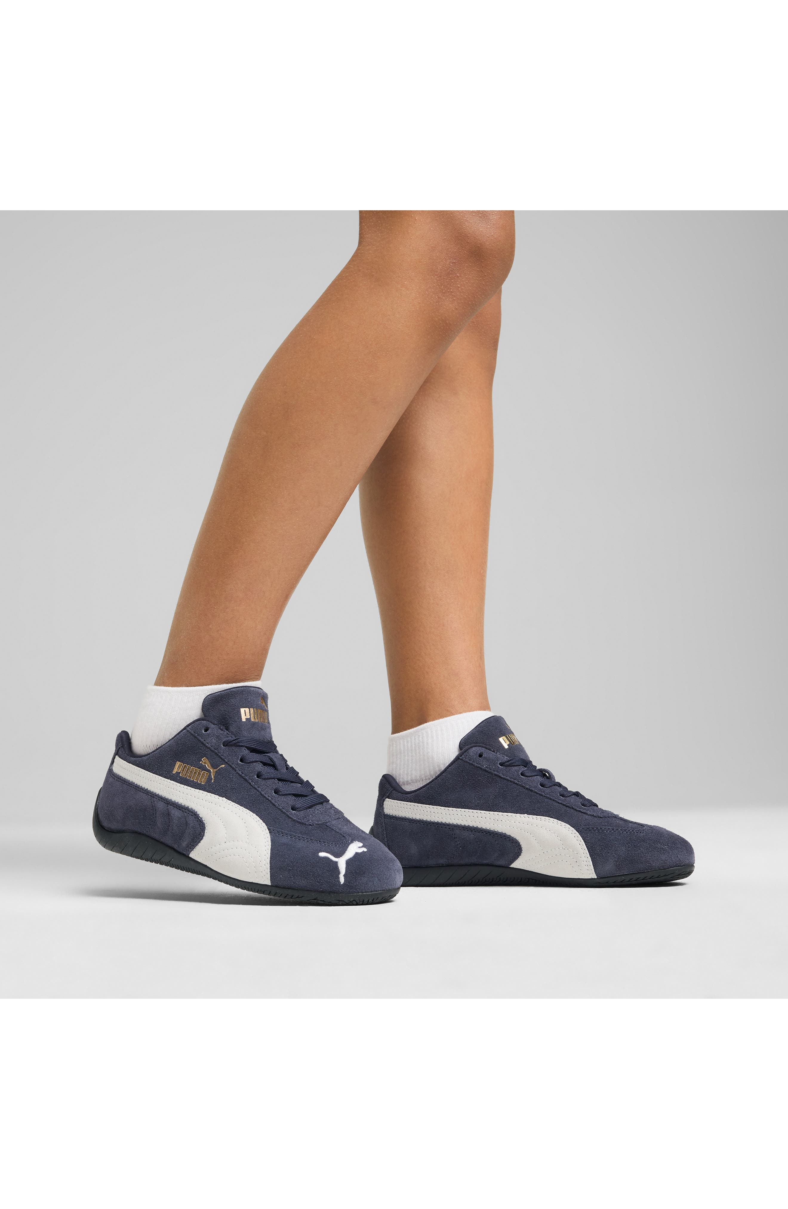 Kids' Speedcat Sneaker, Alternate, color, NEW NAVY-PUMA WHITE