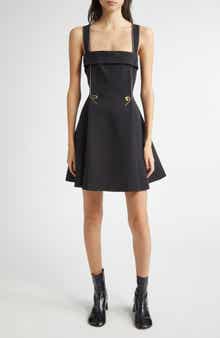 Stine Goya Topstitch Detail Crepe Minidress