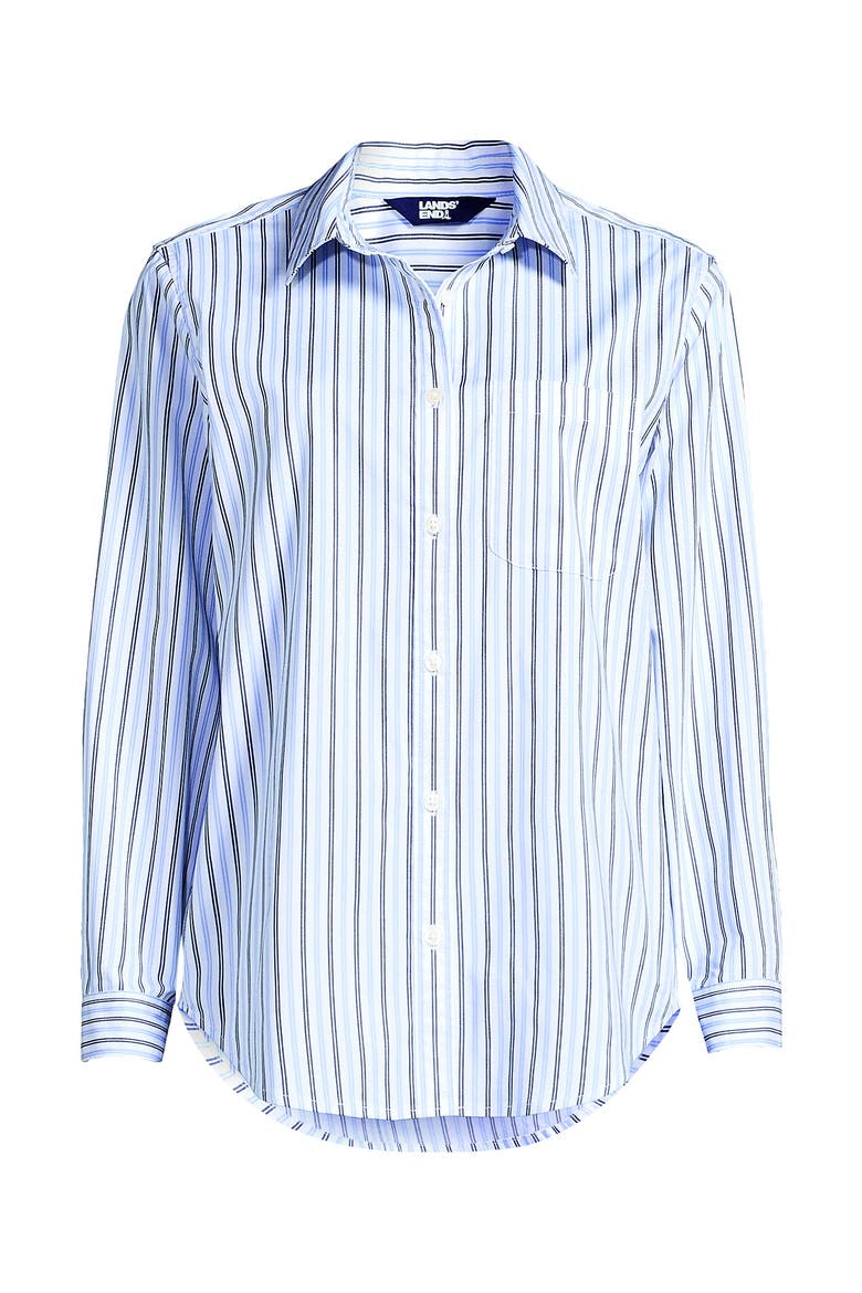 Cooling Button Front Shirt, Alternate, color, Navy/Blue Sky Double Stripe
